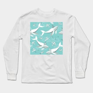 Birthday Whale Long Sleeve T-Shirt